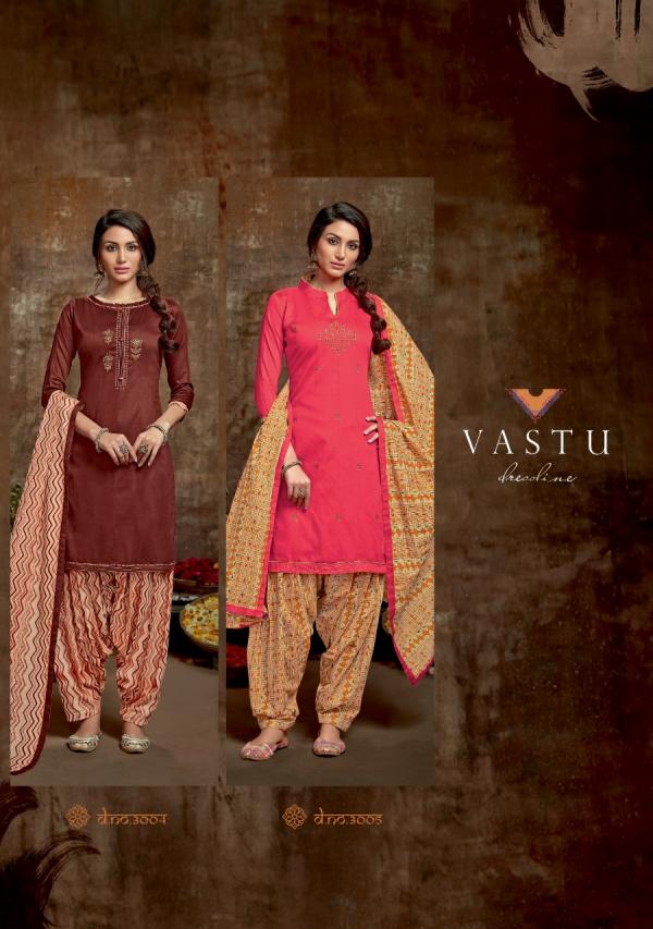 Vastu Kiara Patiyala Cotton Designer Exclusive Dress Material